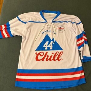 Coors Light Chill Men's Jersey - White, Blue, Red